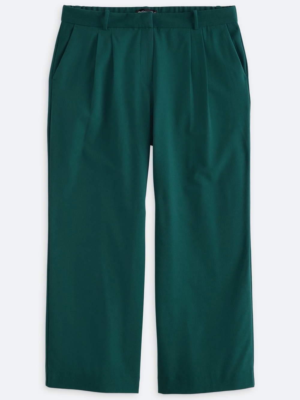 Wide-Leg Green Trousers